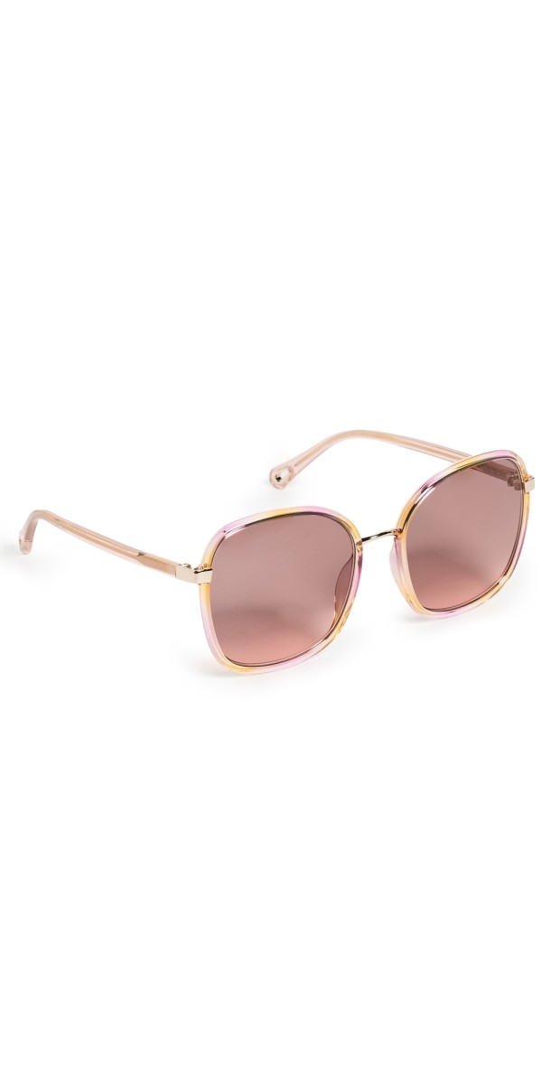 Chloé Franky Sunglasses Havana-Pink-Red
