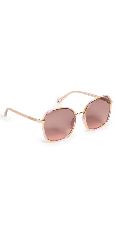 Chloé Franky Sunglasses Havana-Pink-Red