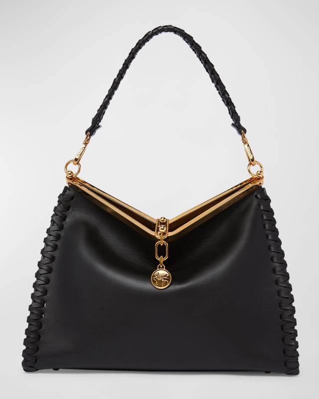 Vela Large Leather Shoulder Bag