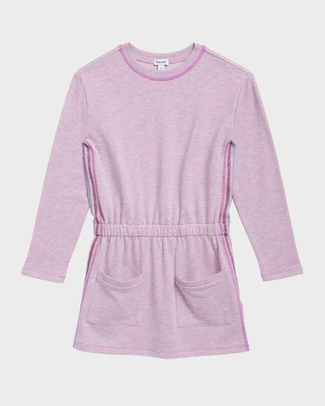 Girl's Cotton Candy Sweatshirt Dress, Size 7-14