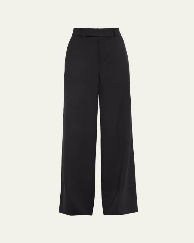 Wide-Leg Pajama Trousers
