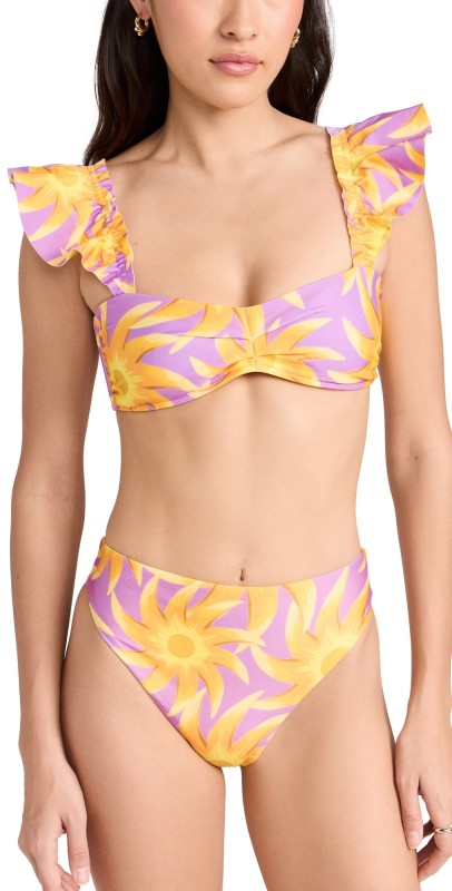 FARM Rio Sunny Side Bandeau Top Sunny Side Lilac