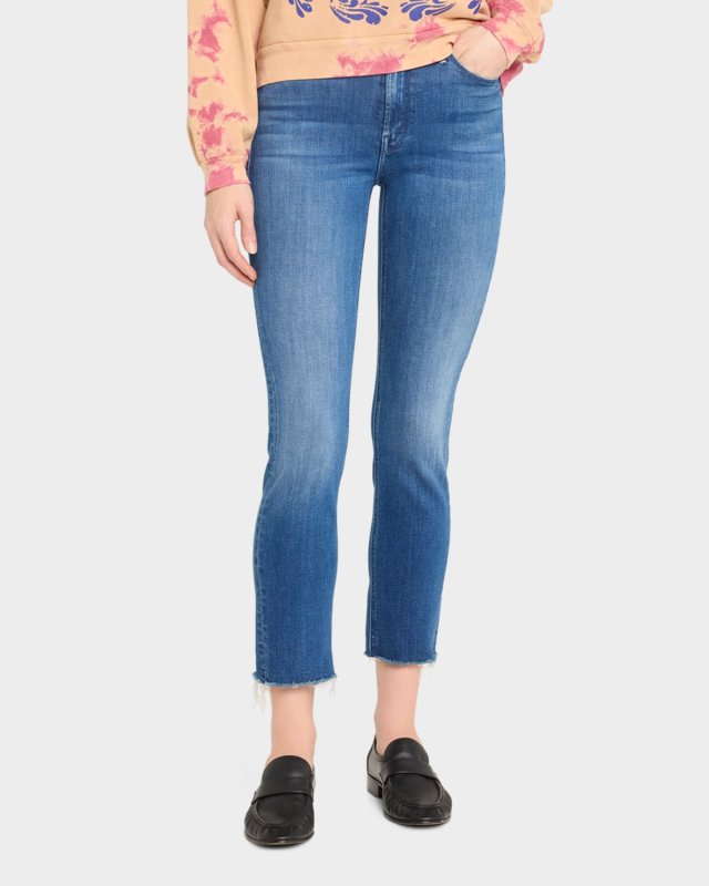 The Mid-Rise Dazzler Ankle Fray Jeans