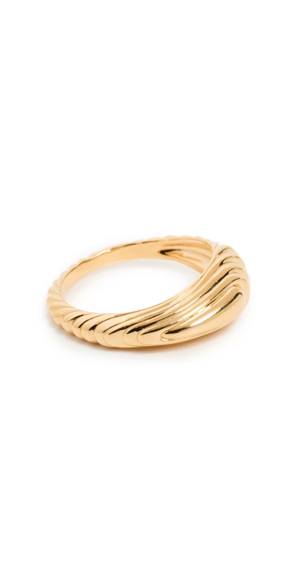 Missoma Plain Gold Stacking Ring Gold