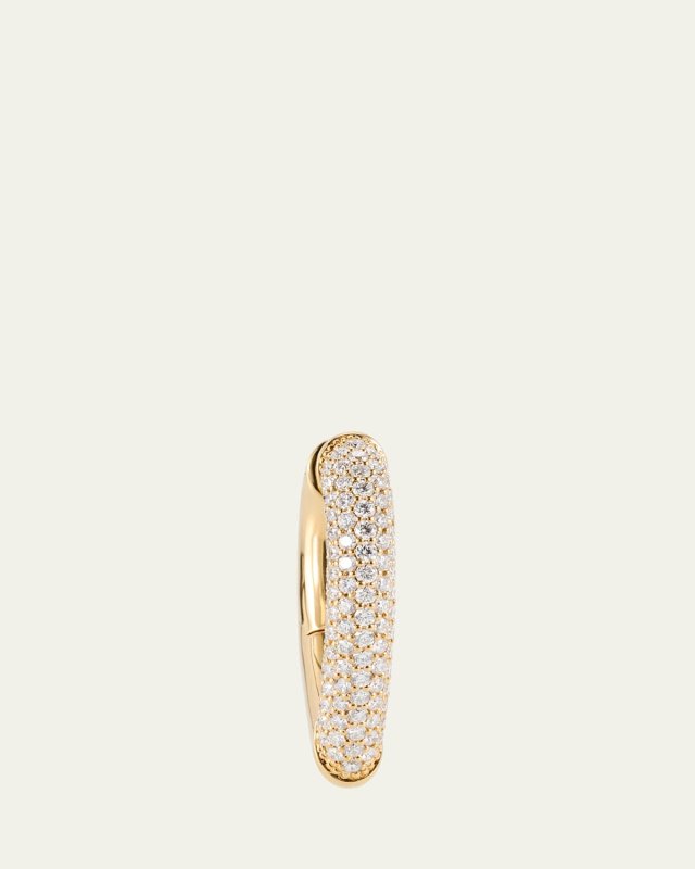 The Drop Link Earrings, Medium, in Yellow Gold and White Diamonds