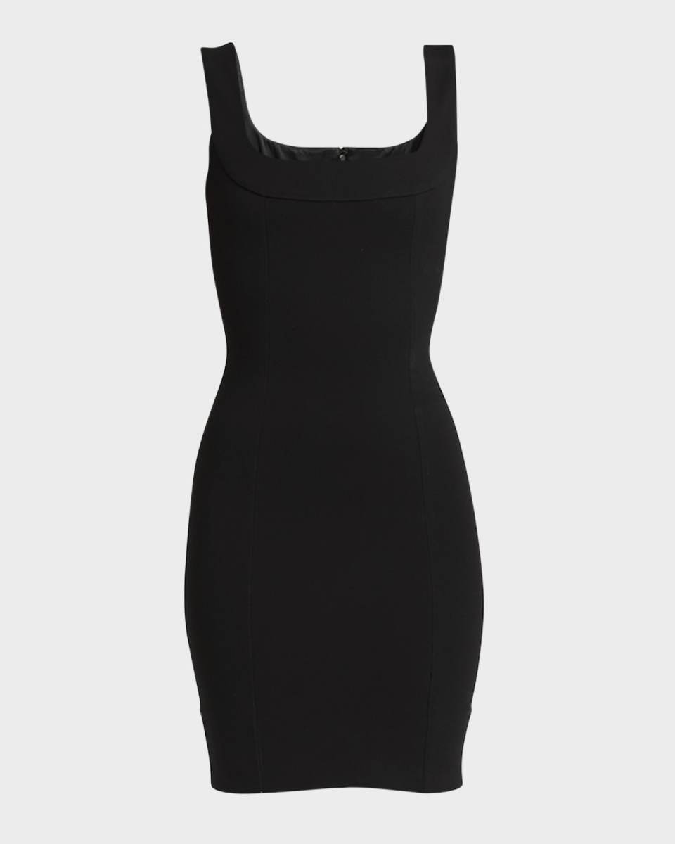 Jersey Scoop-Neck Mini Dress