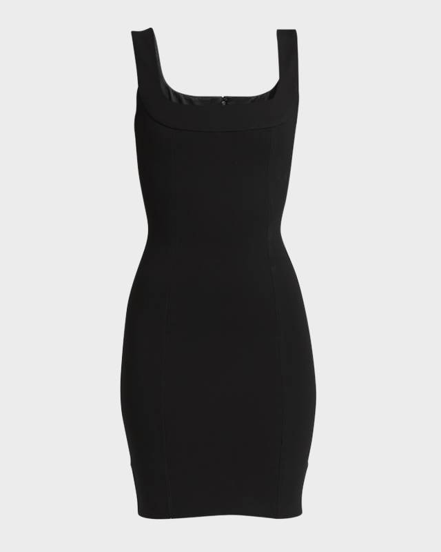 Jersey Scoop-Neck Mini Dress