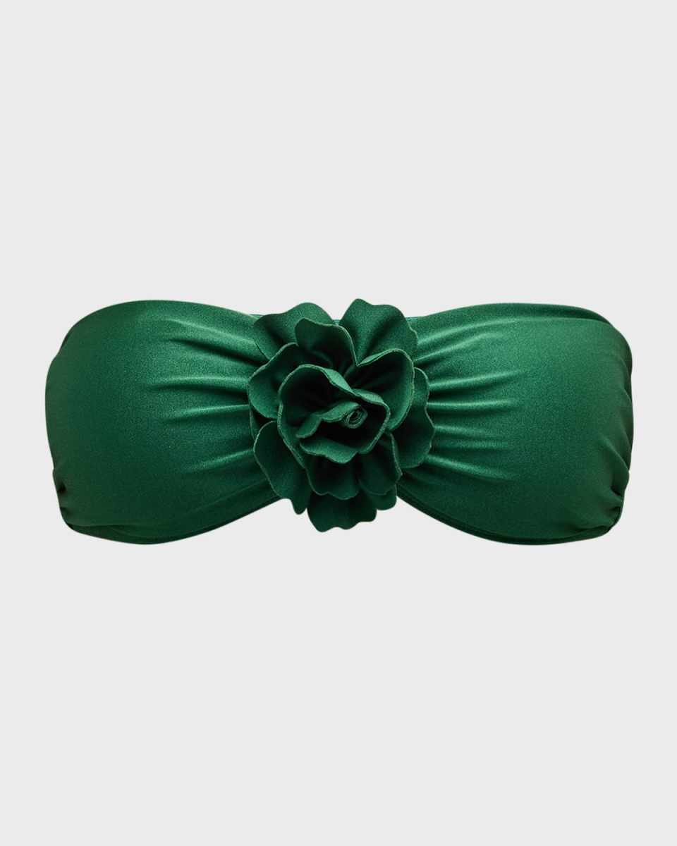 Waverly Flower Bandeau Bikini Top