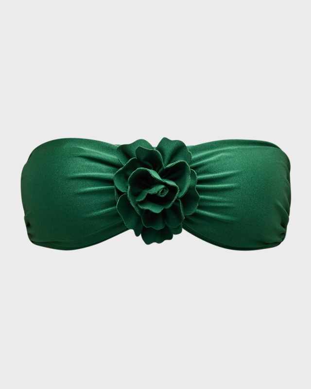 Waverly Flower Bandeau Bikini Top