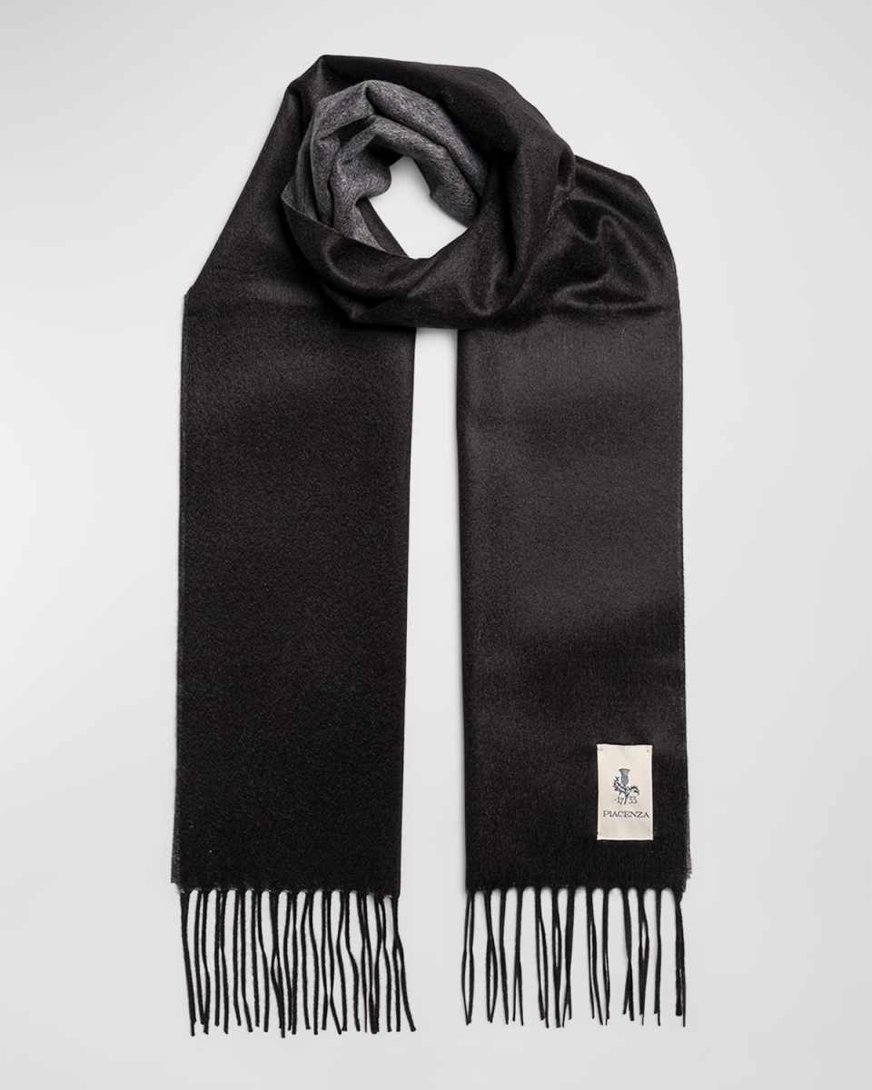 Men's Two-Tone Cashmere-Silk Scarf