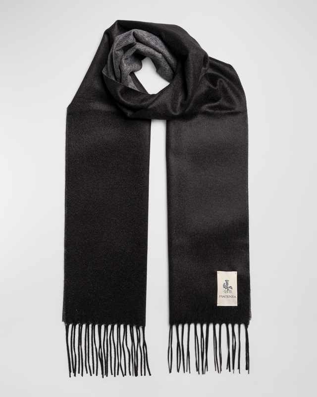 Men's Two-Tone Cashmere-Silk Scarf
