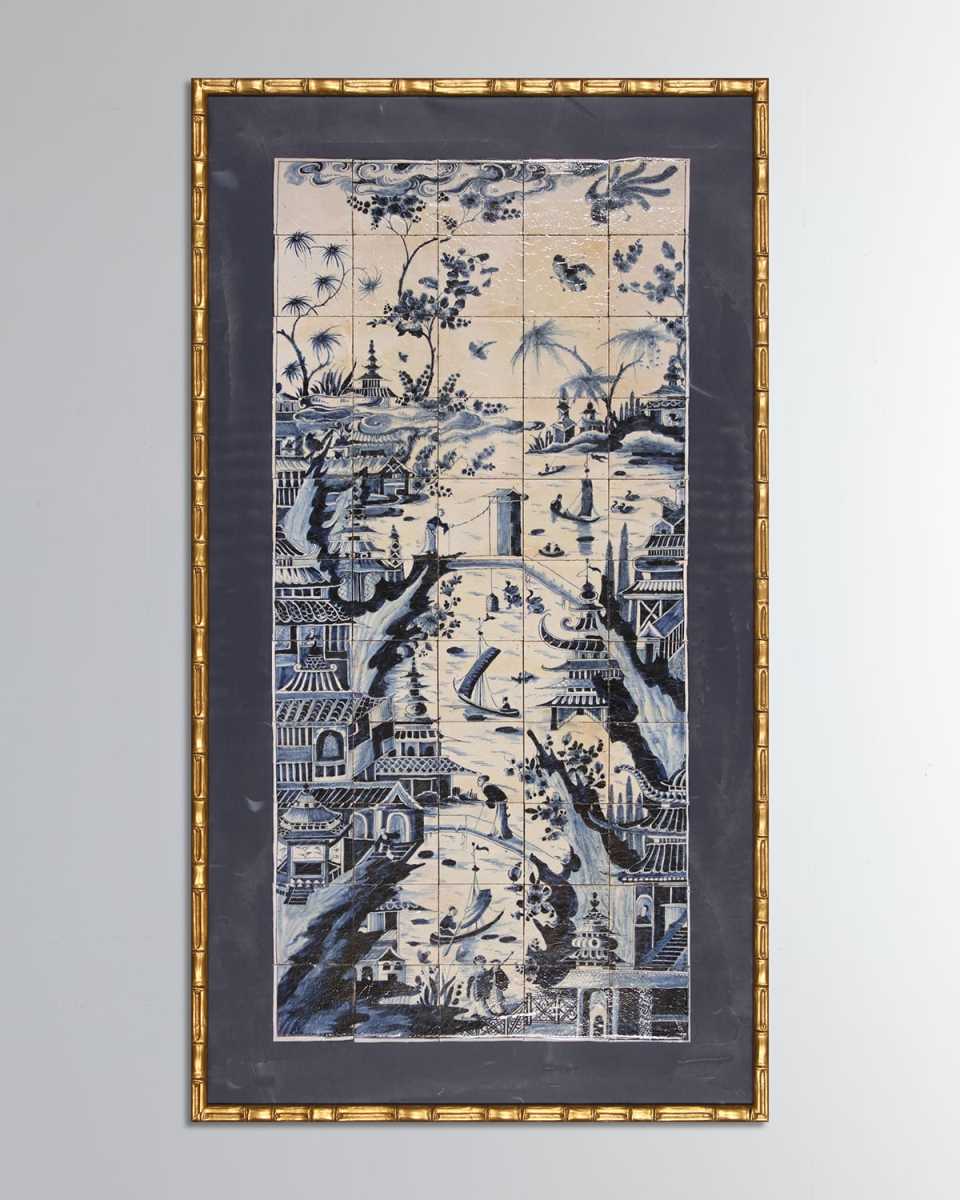 Delft Blue Giclee on Stretched Canvas, 30" x 54"