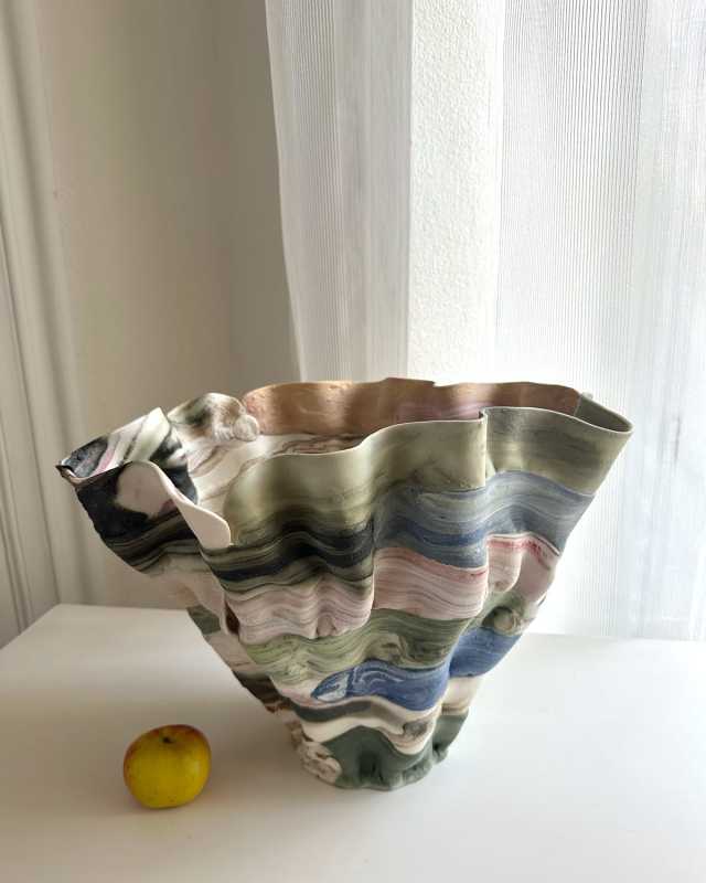 Colorful Confinement Matte Multicolor Vase, 30"
