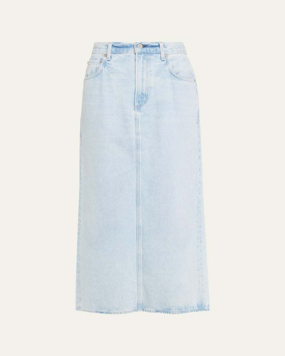 Verona Denim Column Skirt