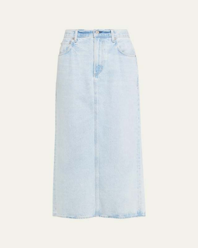 Verona Denim Column Skirt