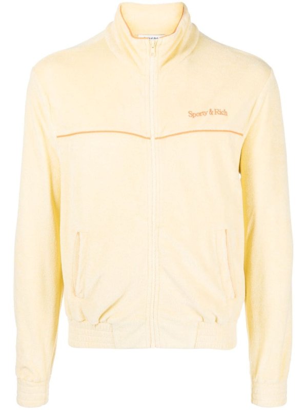 logo-embroidered zip-up sweatshirt