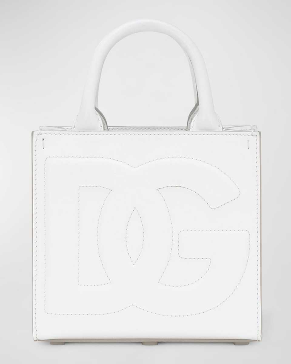 DG Logo Leather Top-Handle Bag