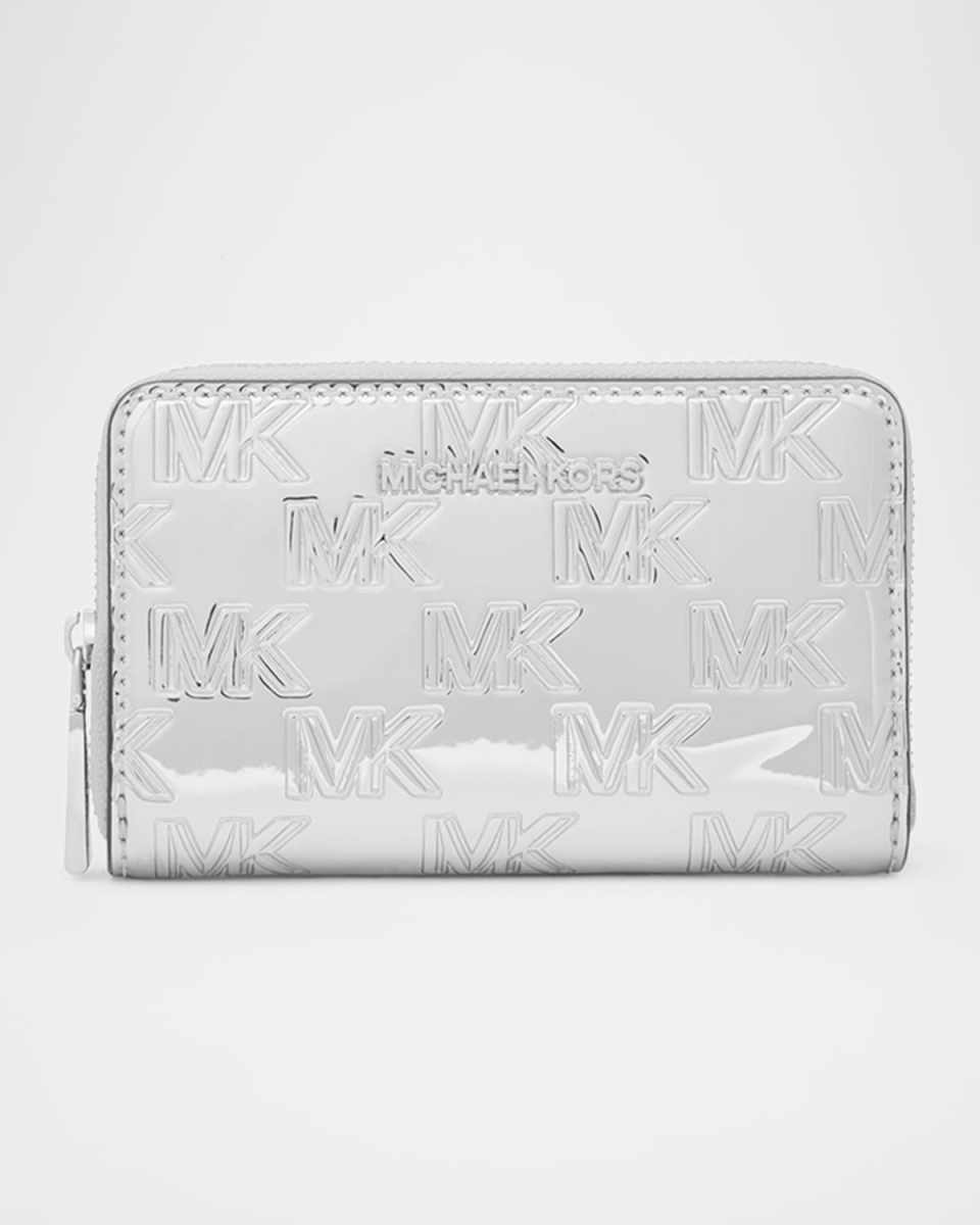 Jet Set Monogram Metallic Card Holder