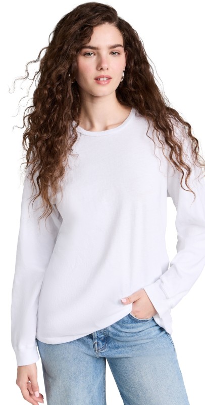 MOTHER The Long Sleeve Rowdy WBW-Bright White
