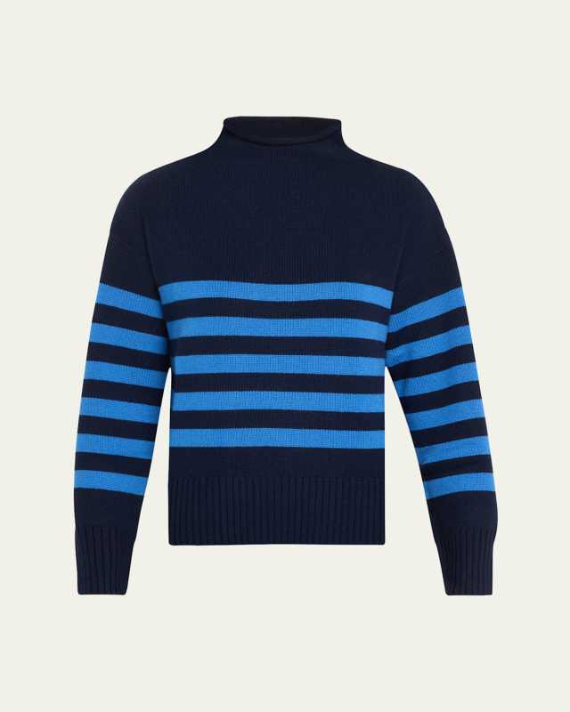 The Lucca Striped Turtleneck Sweat