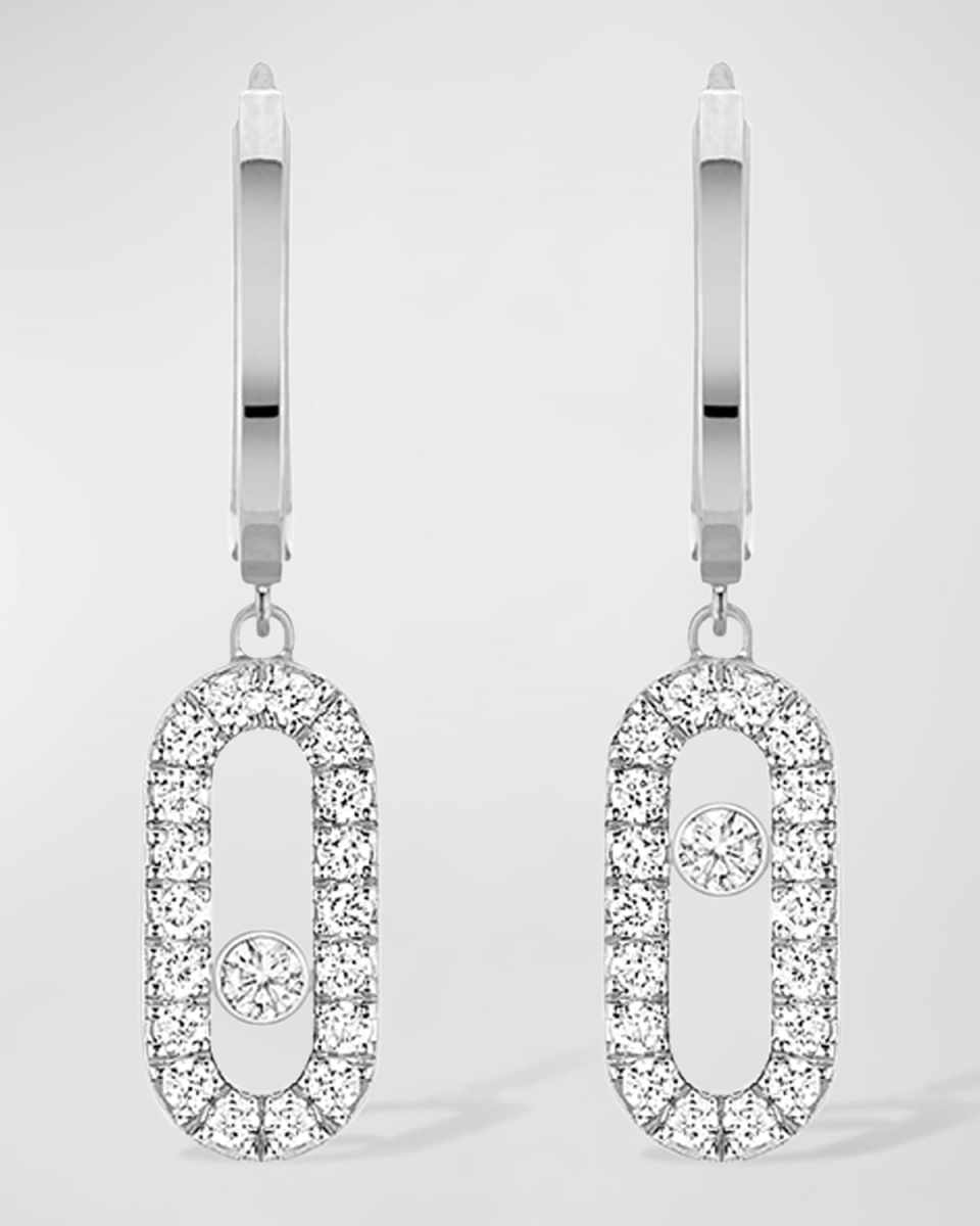 MOVE UNO 18K WHITE GOLD HOOP EARRINGS