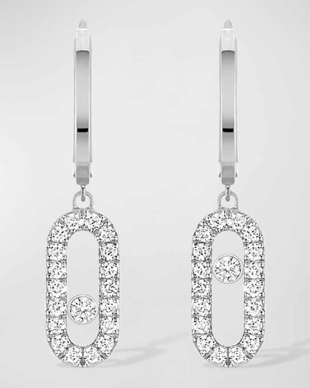 MOVE UNO 18K WHITE GOLD HOOP EARRINGS