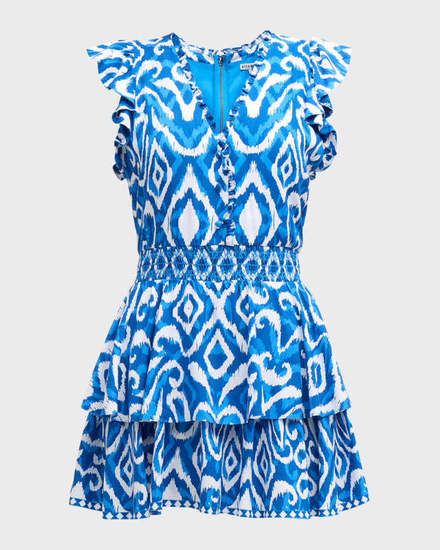 Ikat Syra Ruffle Romper