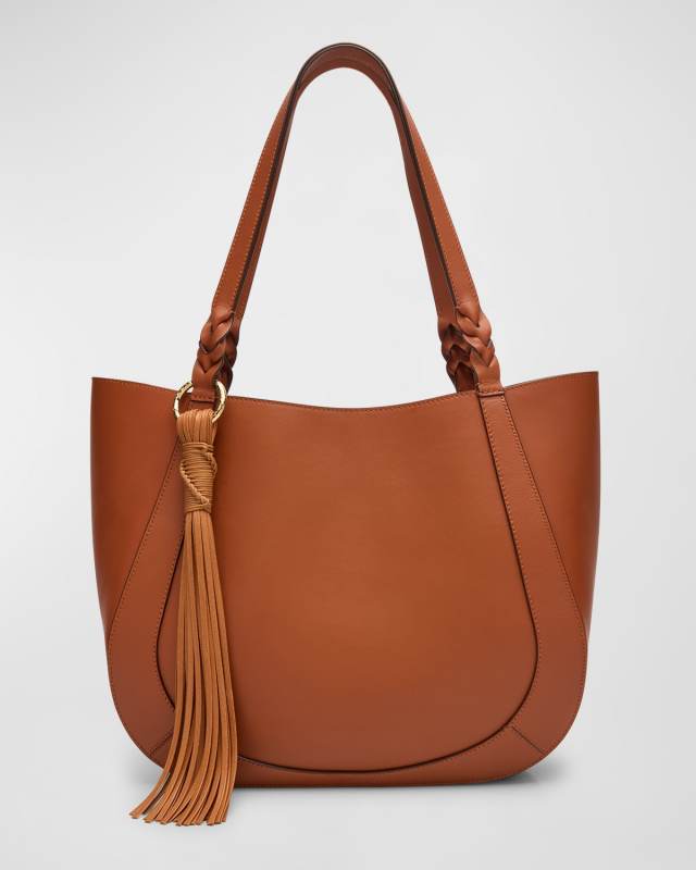 Albers East-West Leather Tote Bag