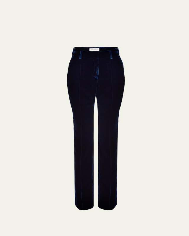 Fluid Velvet Straight Pants
