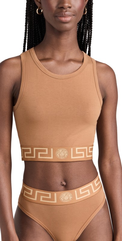 Versace Underwear Tank Top Jersey Topeka Bi-Stretch Caramel