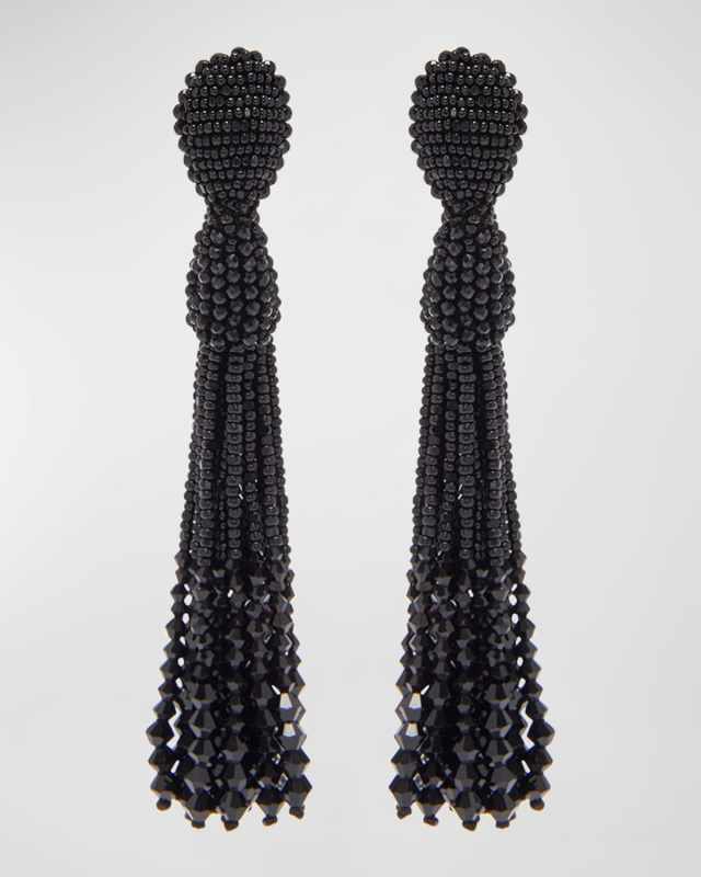 Beaded Ombré Tassel Earrings