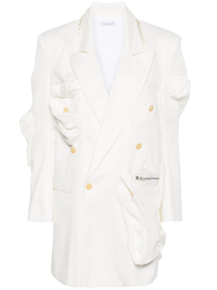 asymmetric cotton oversized jacket