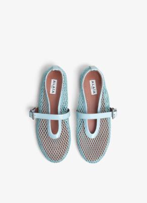 ALAIA BALLET FLATS IN FISHNET