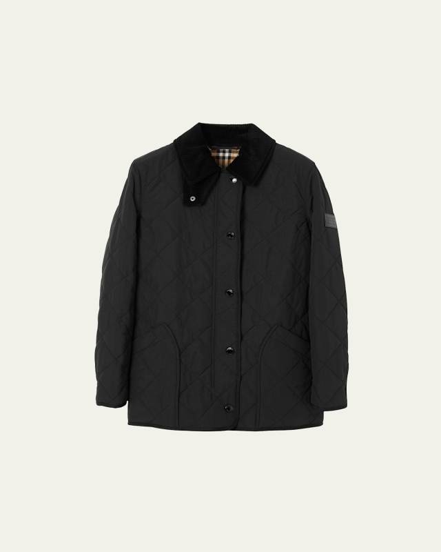 Cotswold Quilted Barn Jacket, Black