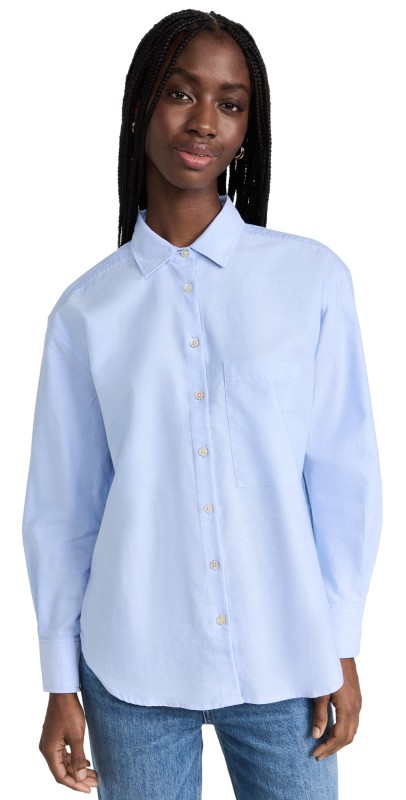 AYR Deep End Button Down Shirt Oxford Blue