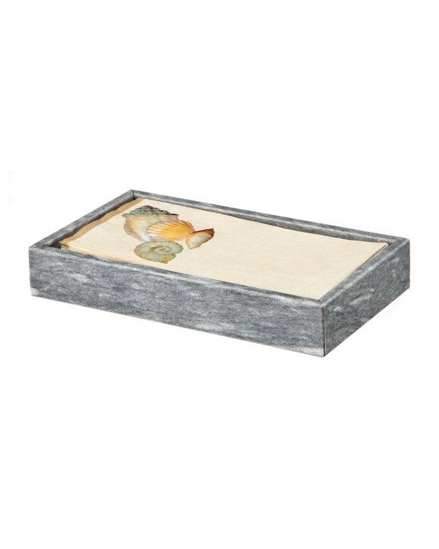 Eris Collection Cloud Gray Marble Guest Towel Tray