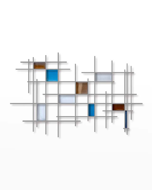 Glass and Metal Wall Sculpture