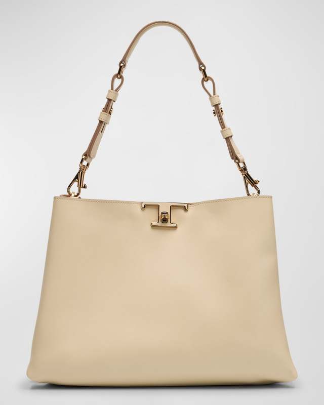 Medium Leather T Timeless Shoulder Bag
