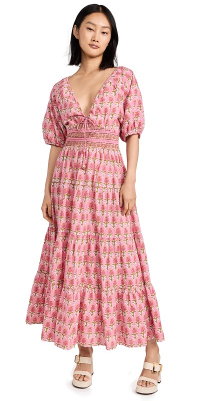 Saylor Amyra Midi Dress Spanish Pink