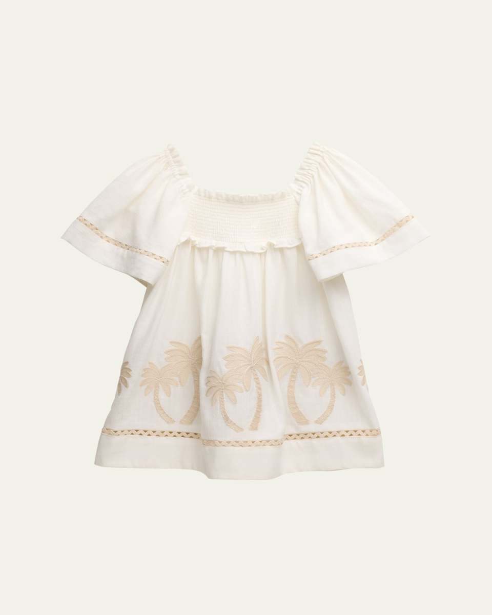 Girl's Waverly Ric Rac Trim Smocked Dress, Size 6-10