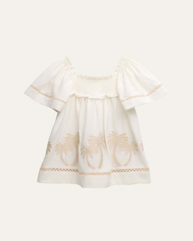 Girl's Waverly Ric Rac Trim Smocked Dress, Size 6-10