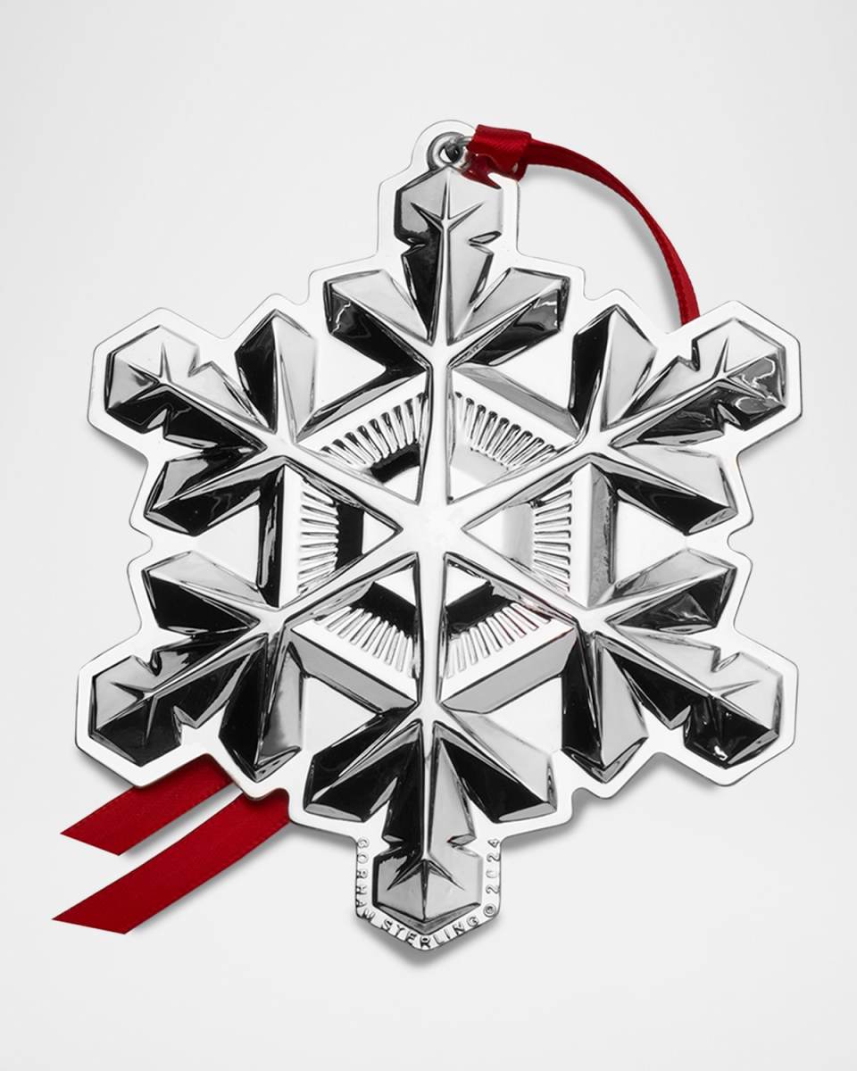 2024 Sterling Silver Snowflake Christmas Ornament, 55th Edition