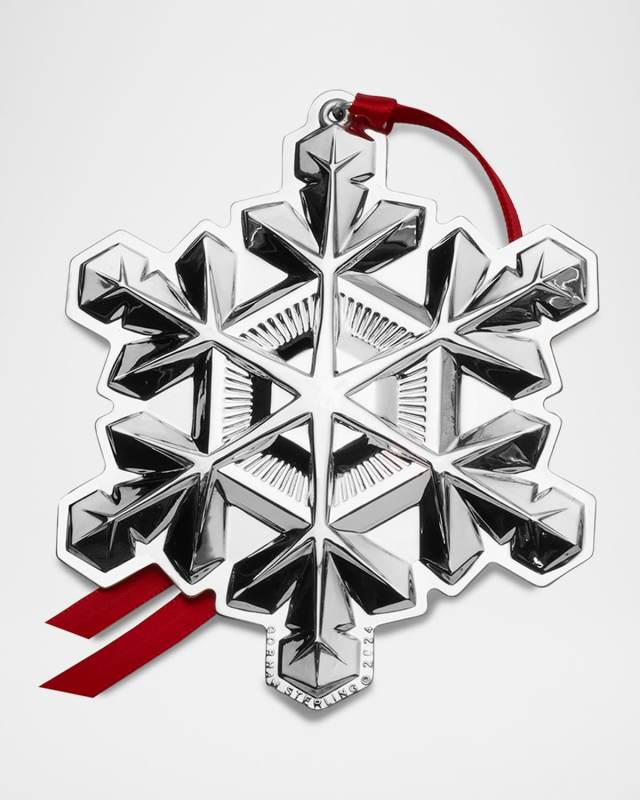 2024 Sterling Silver Snowflake Christmas Ornament, 55th Edition