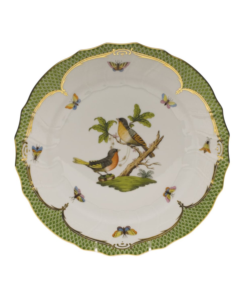 Rothschild Bird Green Motif 08 Dinner Plate