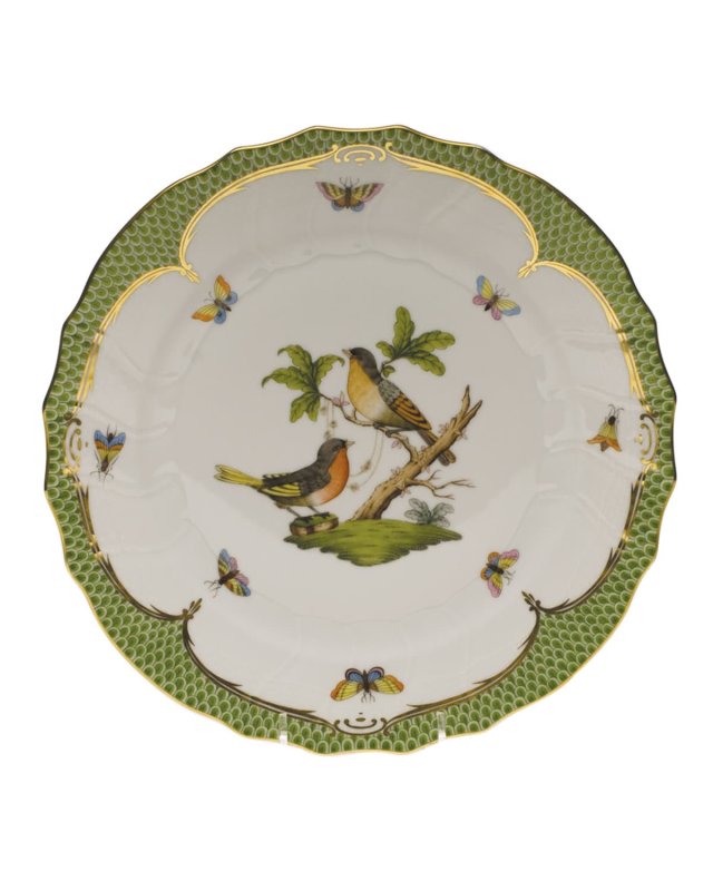 Rothschild Bird Green Motif 08 Dinner Plate