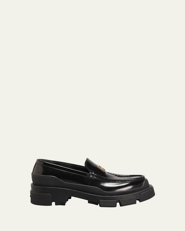 Terra Calfskin Medallion Loafers