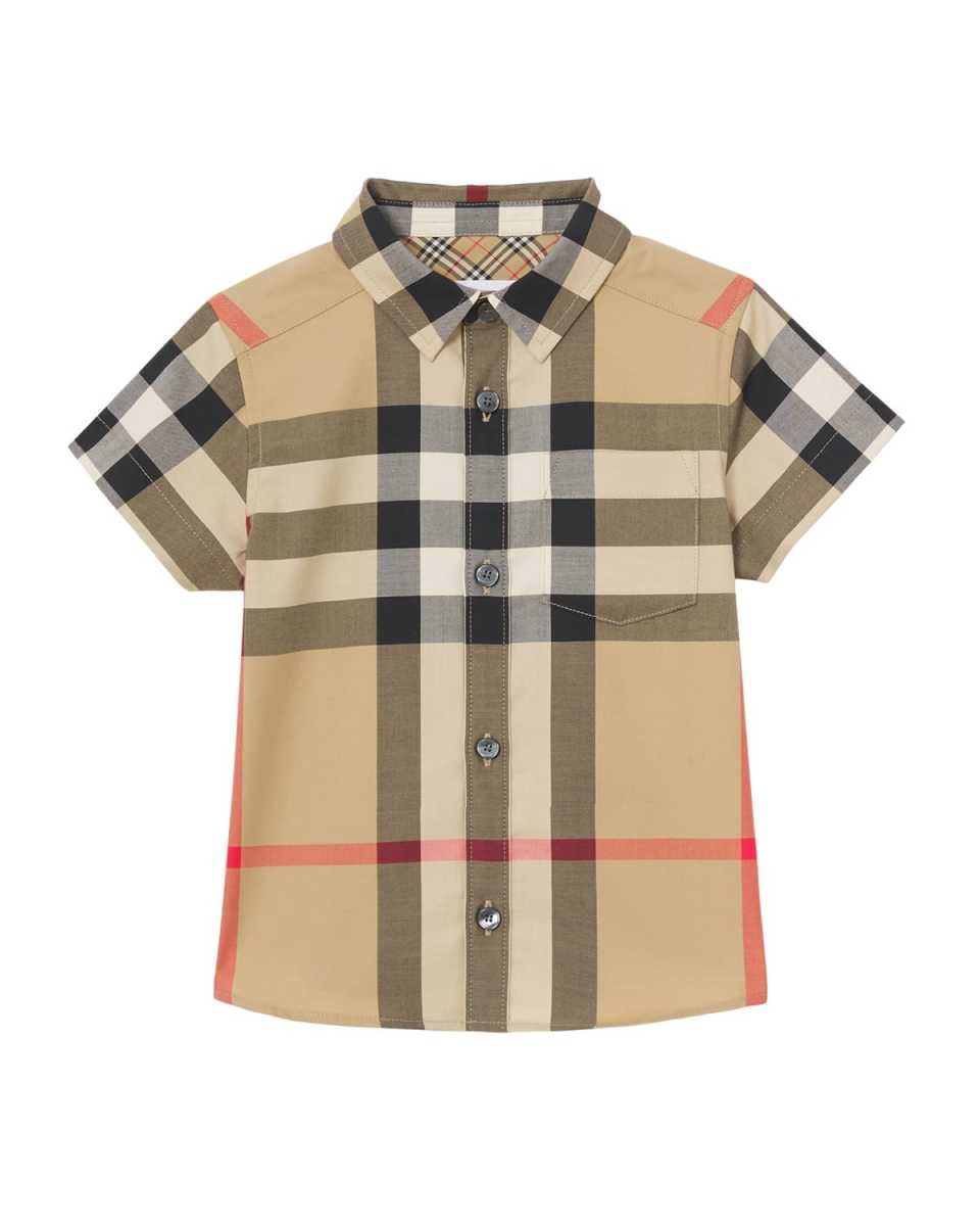 Boy's Owen Vintage Check Short-Sleeve Shirt, Size 6M-2