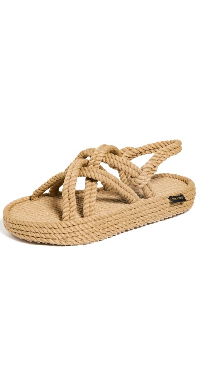 BOHONOMAD Bodrum Rope Platform Sandals Natural