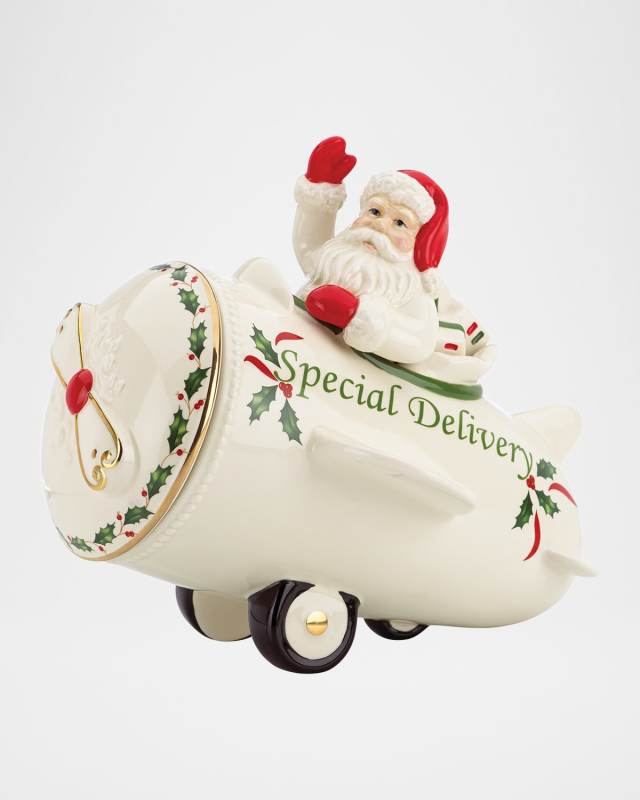 Holiday Airplane Cookie Jar