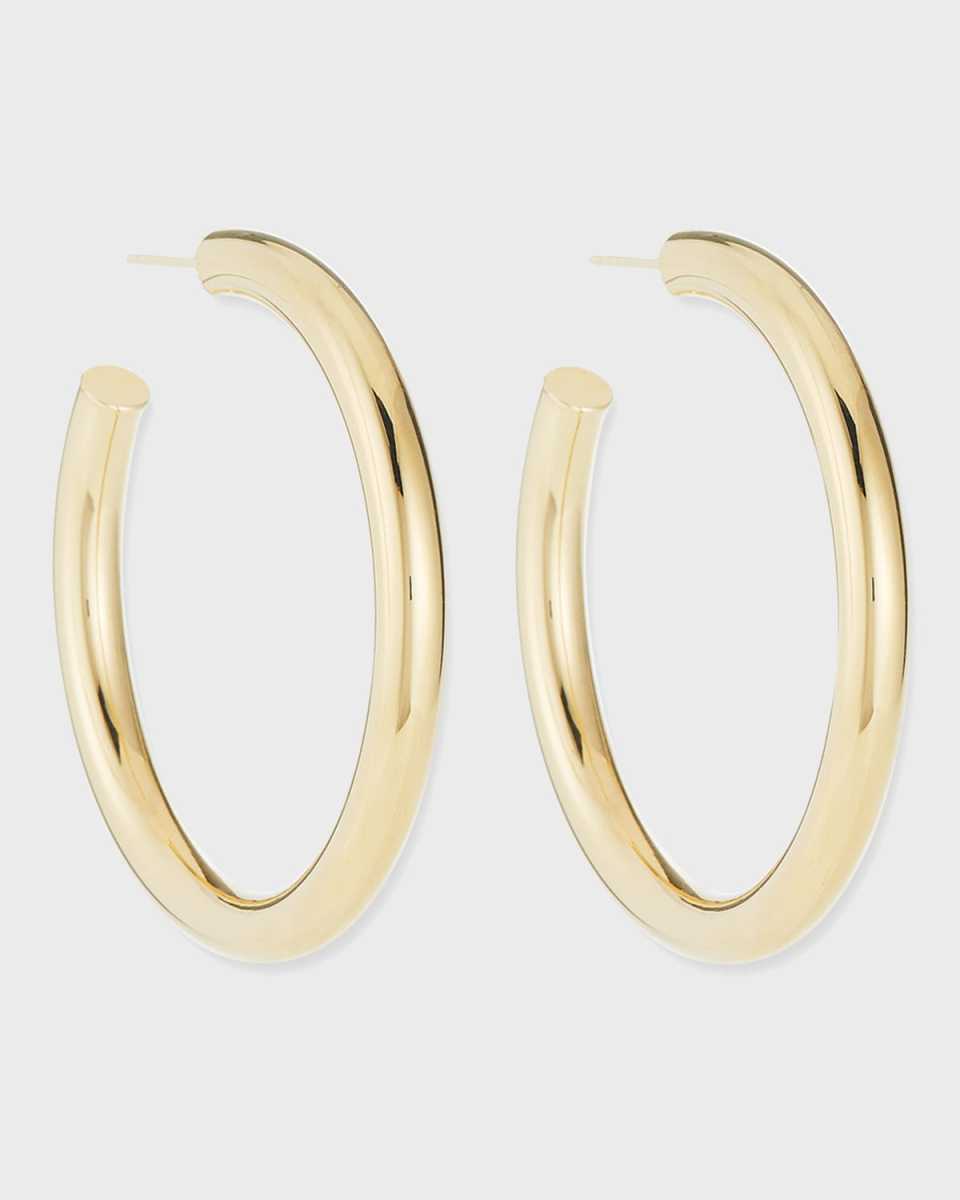 Lou Medium Thick Hoop Earrings, 2"